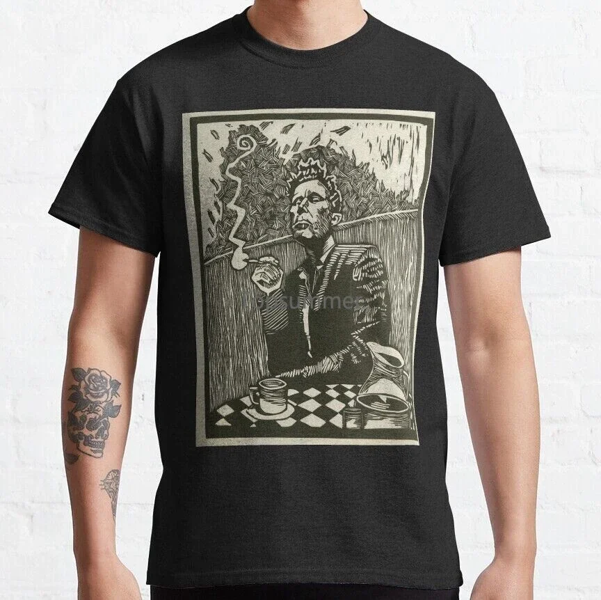 

New Limited Art Tom Waits Smoking A Cigarette T-Shirt M L Xl