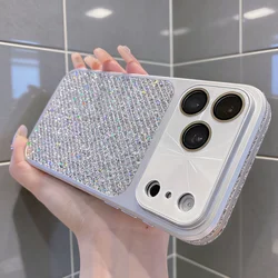 Luxury Shiny Rhinestones Phone Case: Hard Armor Shockproof Aurora Diamond Laser Cover - iPhone 15 (SL)