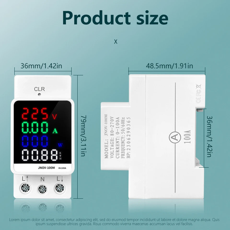 Compteur D'énergie électrique AiLi 6 En 1 - Monophasé - Affichage LCD - Neuf Sous Blister