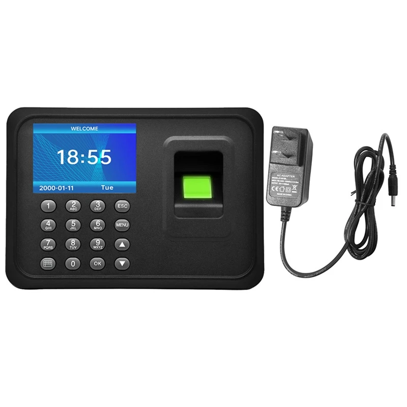 Fingerprint Attendance Machine Biometric Attendance System 1000 Fingerprint Capacity Support USB Driver Download US Plug