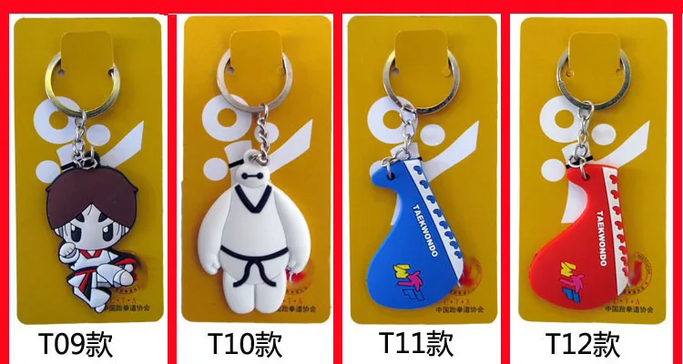 Description Picture 4 of item6 Pcs Taekwondo Keychain Souvenir Cartoon Sport Gifts For Birthday Keepsake Pendant Key Button Key Ring