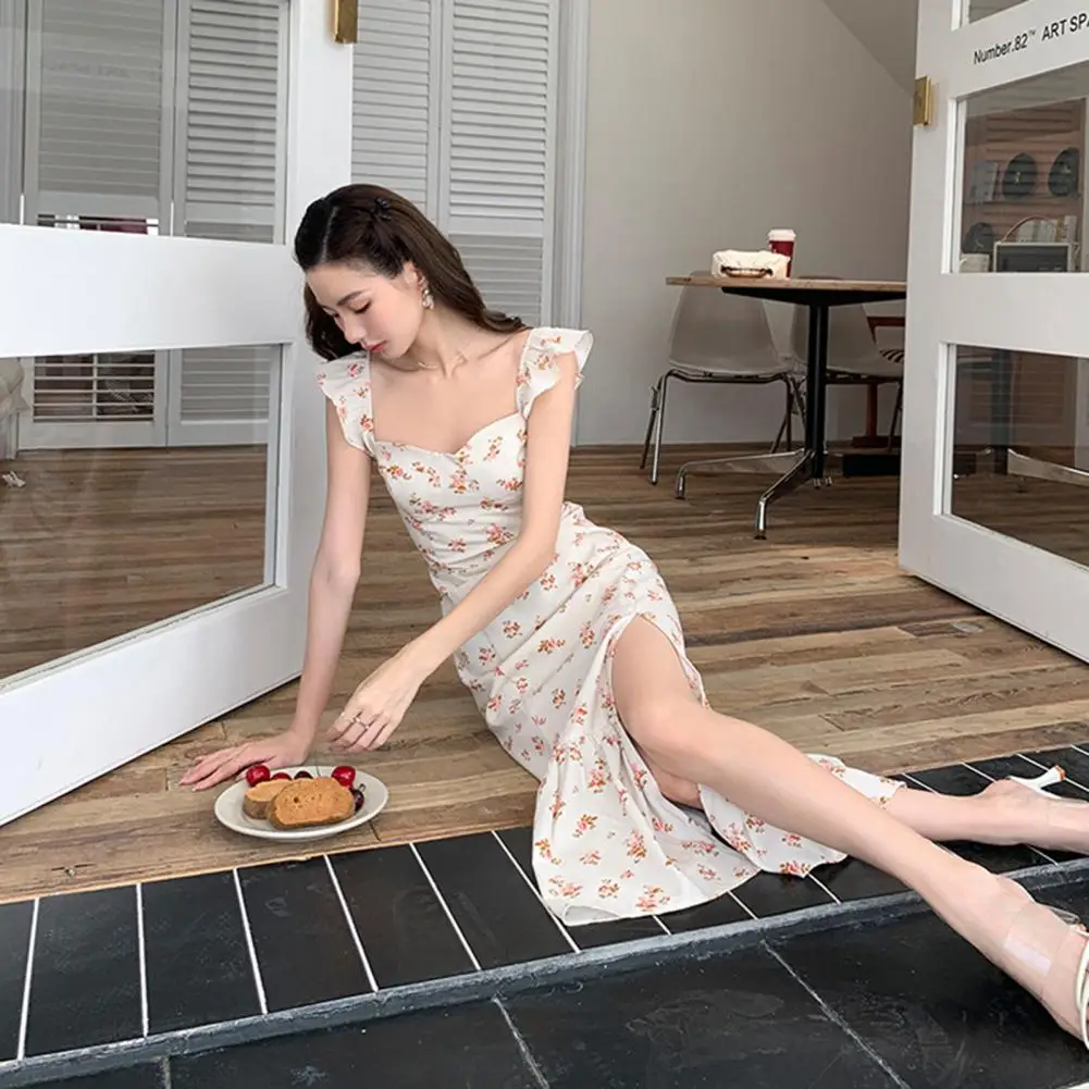 

Sweet Women Dating Dress Elastic Bust Patchwork Lady Maxi Dress High Waist Lady Maxi Dress