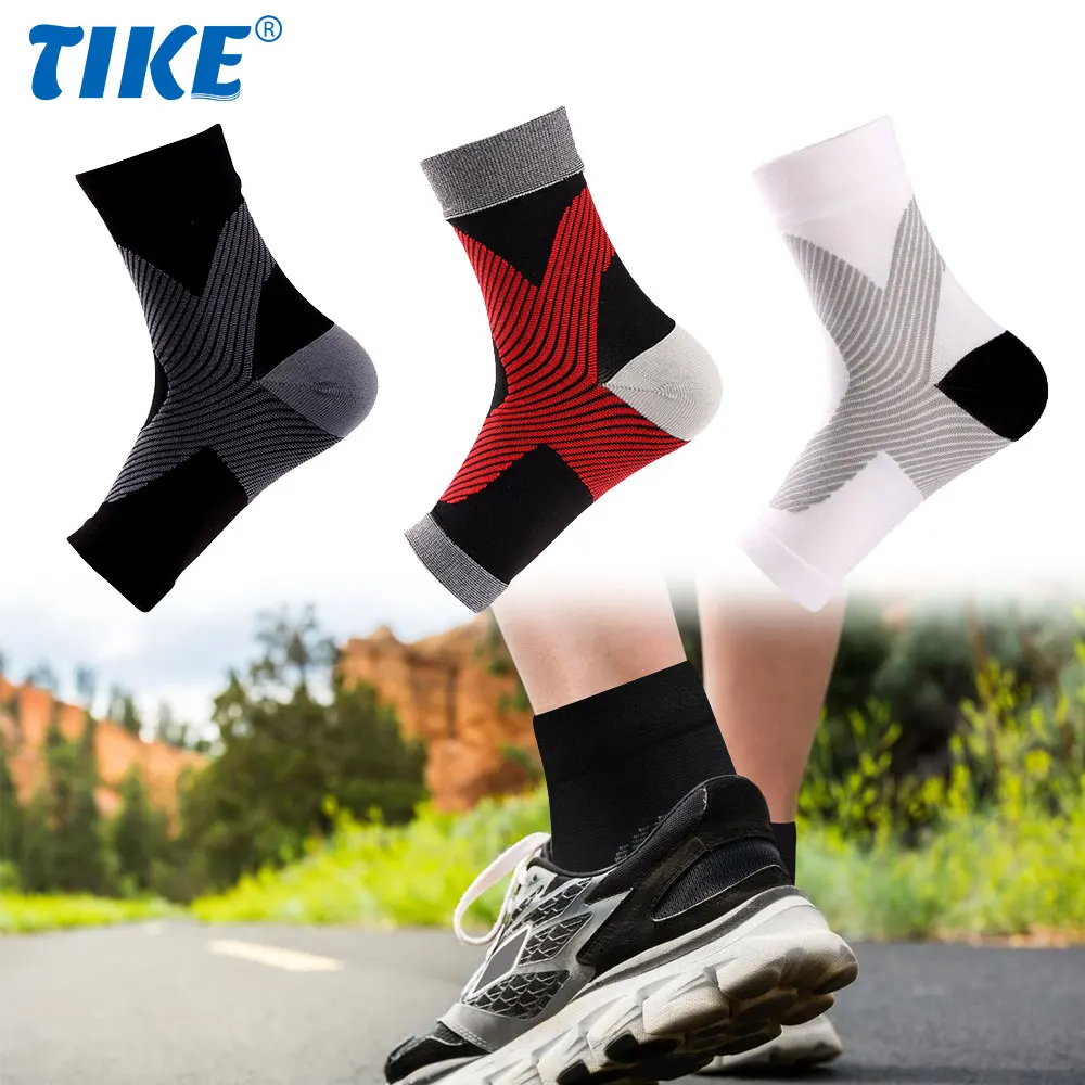 

1 Pair Sports Ankle Brace Socks Compression Sleeve Support Unisex Foot Brace for Plantar Fasciitis Neuropathy, Swelling, Sprain
