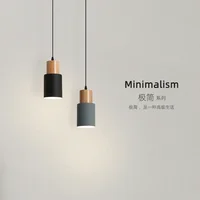 Lustre minimaliste chambre lampe de chevet moderne nordique Restaurant Ssingle tête petit comptoir de Bar 2