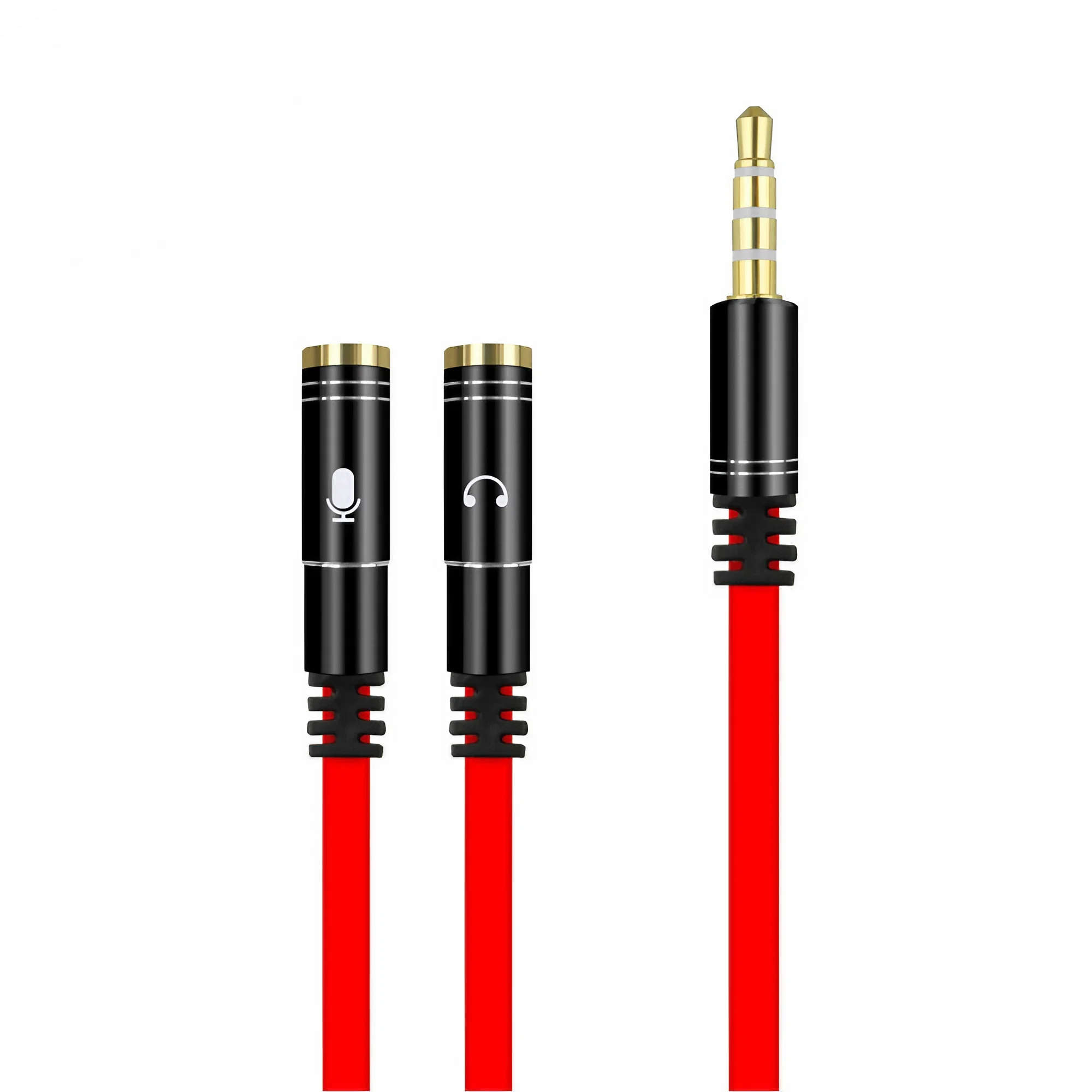 Dual Headphone & Microphone Audio Splitter - 3.5mm Y Adapter Cable