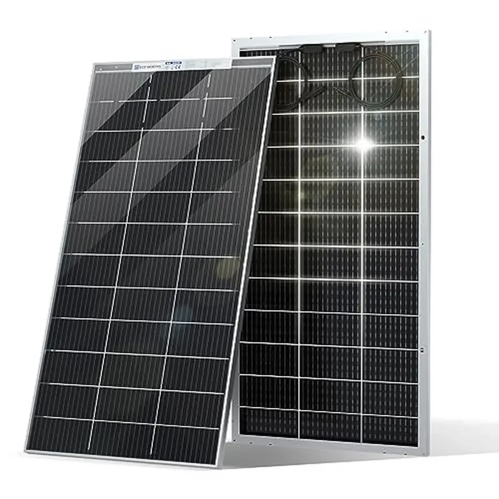 Double-Sided 195W 12V 12BB Solar Panel PV Module High Efficiency Transparent Back Snow Removal All-Season Power Generation