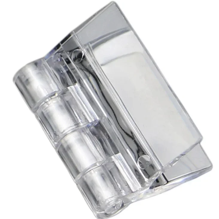 Transparent Plastic Folding Hinges Durable Clear Acrylic Hinge Tools Cabinet Hardware Furniture Cabinet Door Hinges 10Pcs