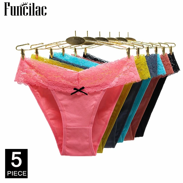 5 Pcs M-XL Good Quality Cotton Underwear Female Women Solid Color Brief  Panties - AliExpress