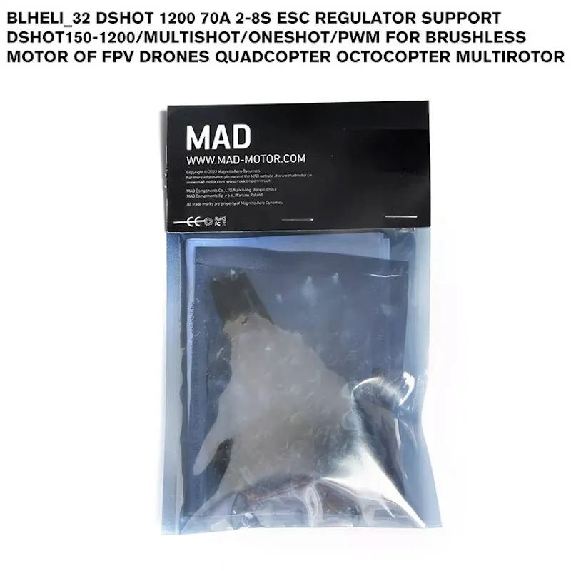 BLHeli_32 DSHOT 1200 70A 2-8S ESC Regulator Support DShot150-1200/MultiShot/OneShot/PWM For Brushless Motor Of FPV dron