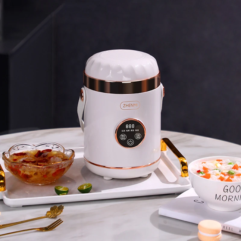 Olla arrocera eléctrica de 600ml, olla de cocción lenta, olla eléctrica portátil de viaje, fiambrera eléctrica de 220V| | - AliExpress