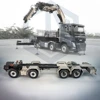 1/14 8X4 RC Truck Full Metal Chassis Suitable for JXM1650 Truck Spreader Two-speed Transmission High-end Metal Truck Chassis 1
