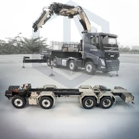 1/14 8X4 RC Truck Full Metal Chassis Suitable for JXM1650 Truck Spreader Two-speed Transmission High-end Metal Truck Chassis 1