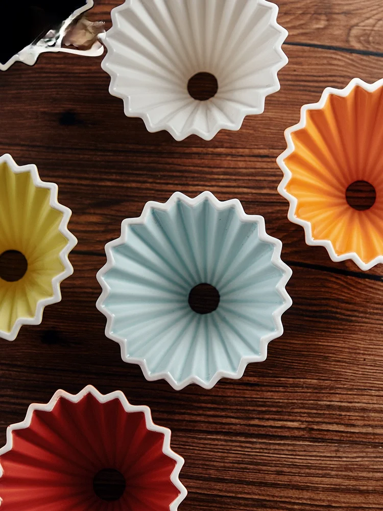 Hzsh Ceramic/wood Coffee Color Drip Coffee \ Reusable Filters V60 Glass