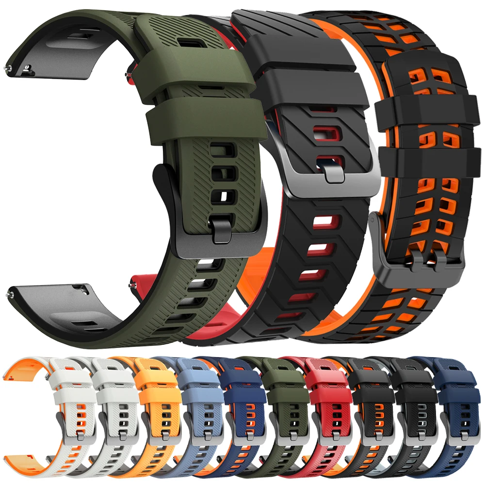 Silicone Soft Strap 22mm Smartwatch Wristband