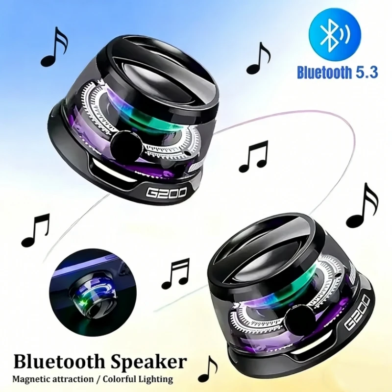 Portable Waterproof Bluetooth Speaker with LED Light