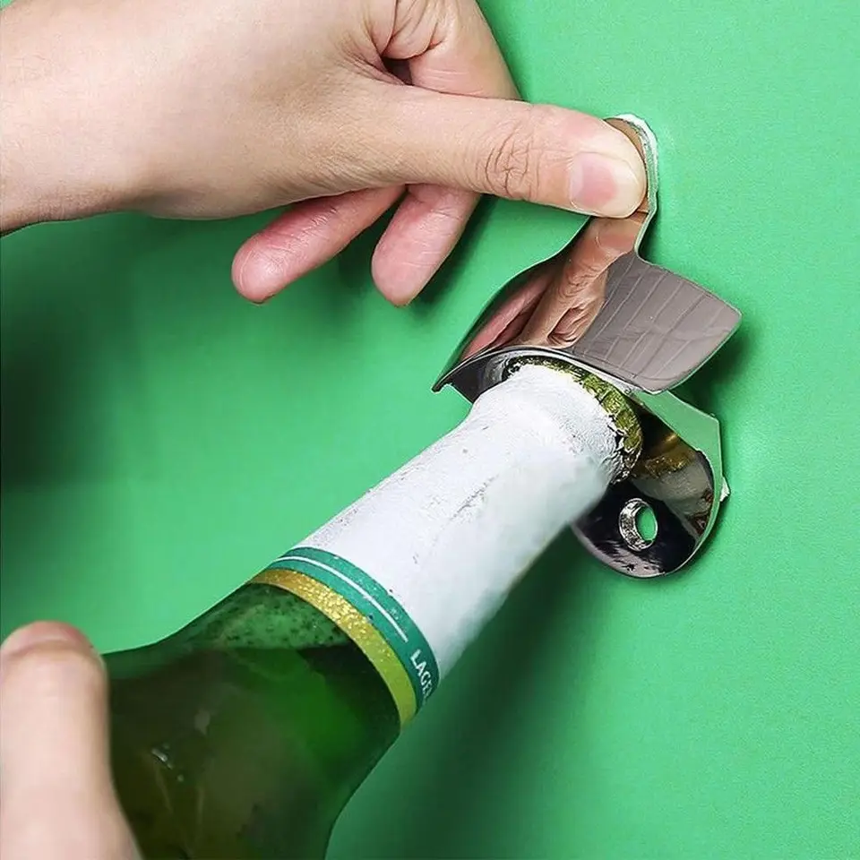 ネジなしのステンレス鋼栓抜き,固定ワインオープナー,バー,クラブ用品