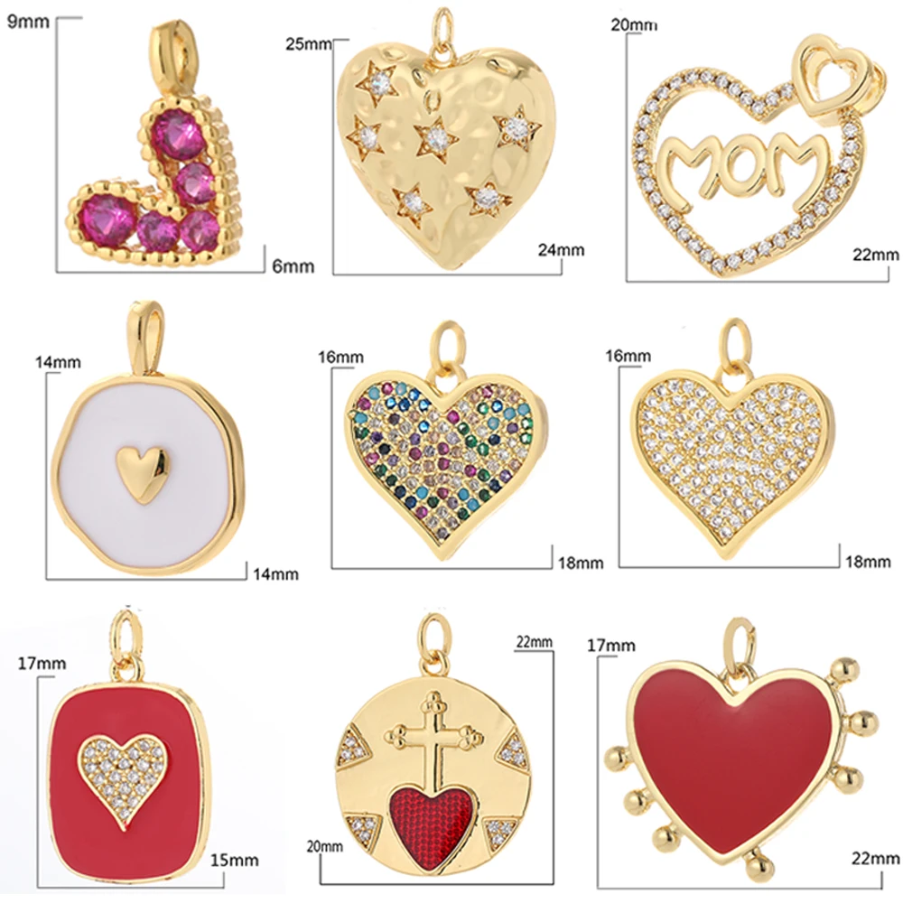 Jewelry Charms Red Love Heart Cute Resin Butterfly Diy Earrings Bracelet Necklace Pendant