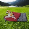 Fleece Camping Dog Bed Zippered Winter Waterproof Outdoor Pet Sleeping Bag - Padded and Comfortable for Pets 5