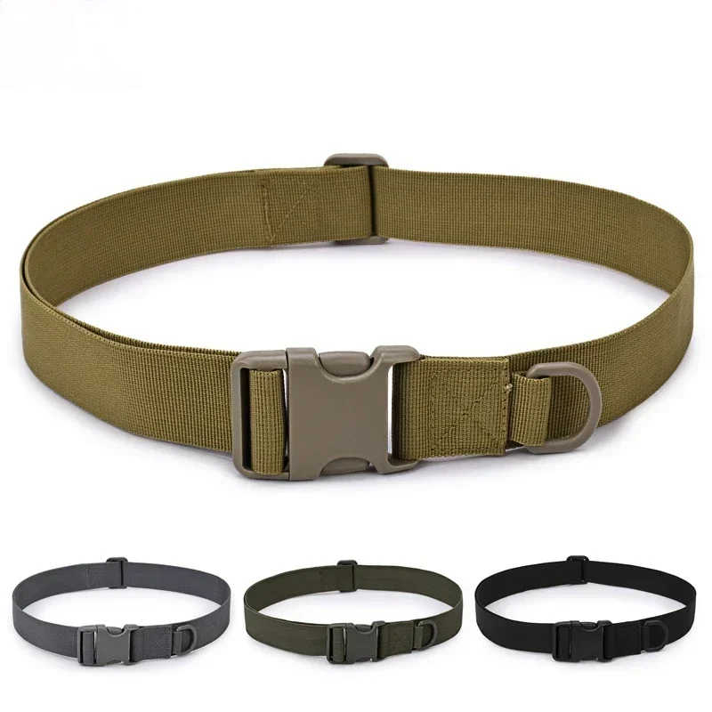 Tactical Belt Combat Belts Quick Release Fashion Men Canvas Waistband Outdoor Hunting Cycling 125cm