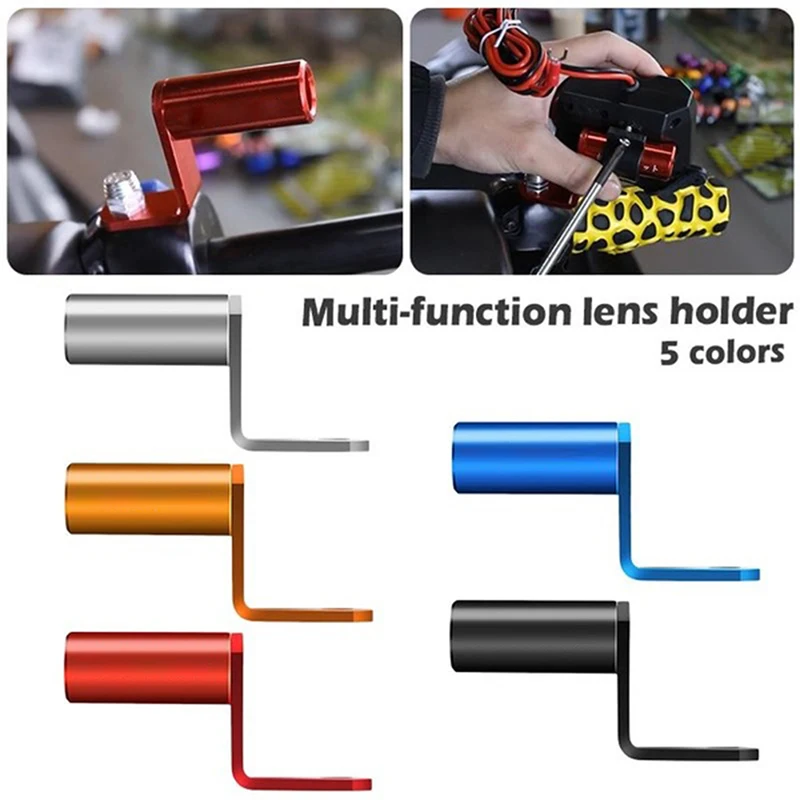 

Clamp Bar Phone HolderRearview Mirror Mount Extender Bracket Holder Levers Multiple Function Motorcycle Accessories