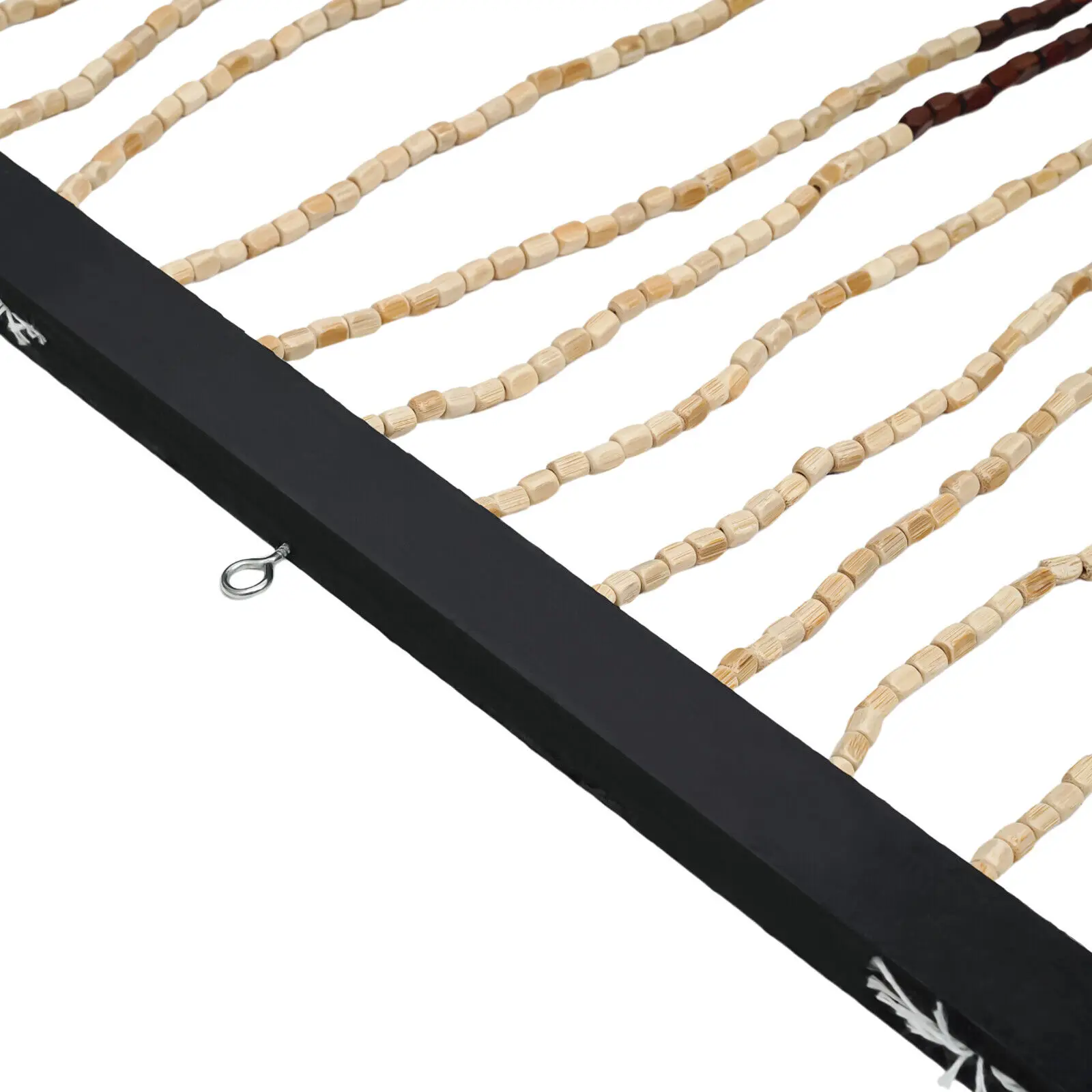 Holzperlen-Bambus-Türvorhang, 220 cm x 90 cm, Sommer-Blindfliegen-Mückenschutz, 31 Stränge Bambus- und Holzperlen, Heimdekoration – Detail 7