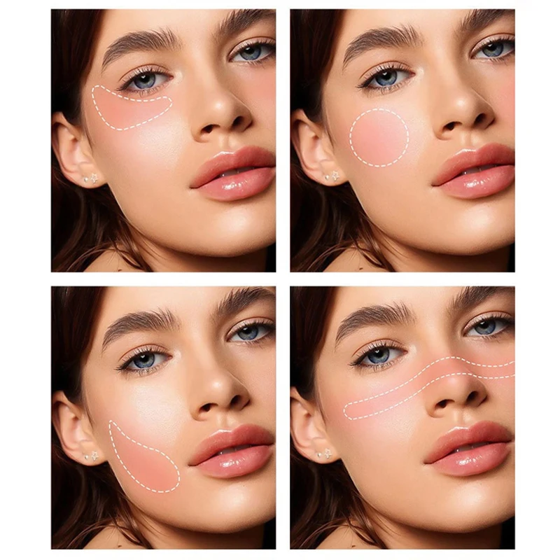 3 In 1 Make Up Brush Functional Blush Stick Waterproof Easy Color Rouge Blusher Cream High Color Rendering Brightening Skin Tone 5