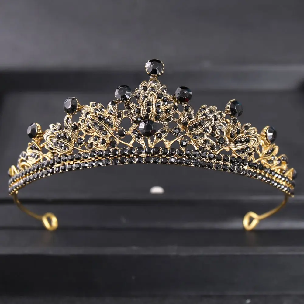 

Jewelry Vintage Retro Baroque Princess Crystal Wedding Alloy Bride Crown Korean Style Headband Tiara Women Hair Accessories