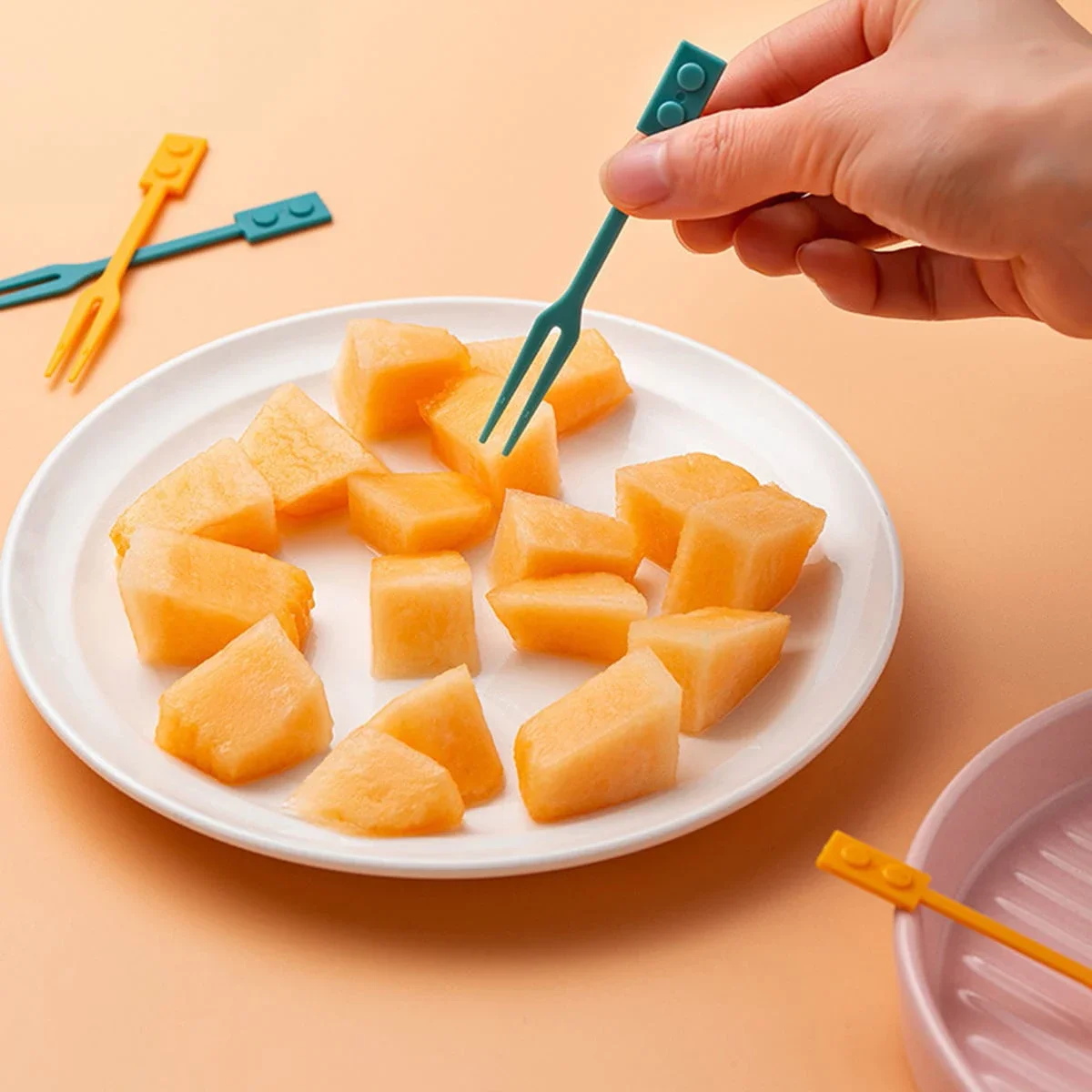 36pcs Creative Fruit Sign Disposable Household Fork
