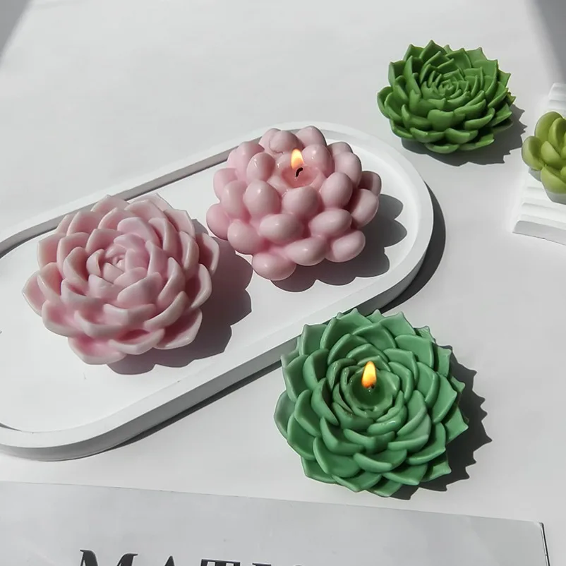 Large Succulent Candle Silicone Mold