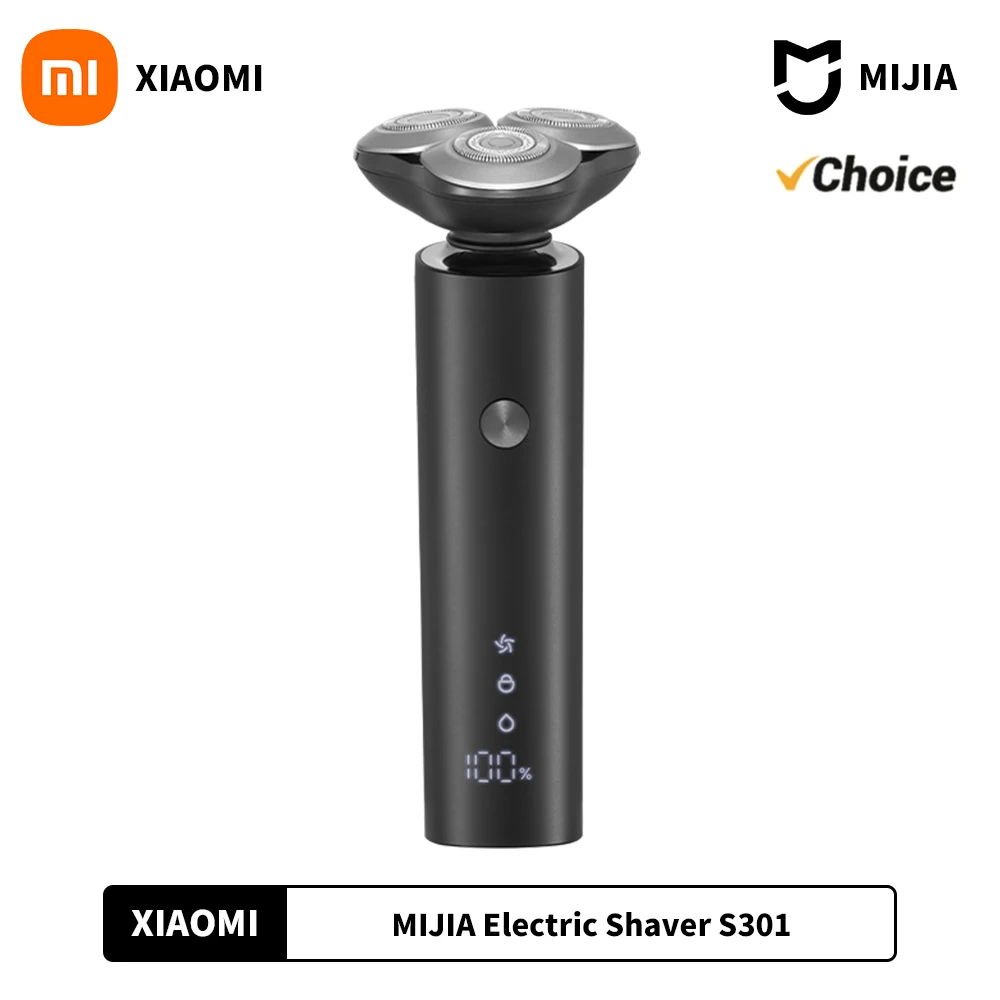 XIAOMI MIJIA Men's Electric Shaver S301 Beard Trimmer Machine Shaving Portable Flex Razor IPX7 Washable Trimer Ceramic Blade New