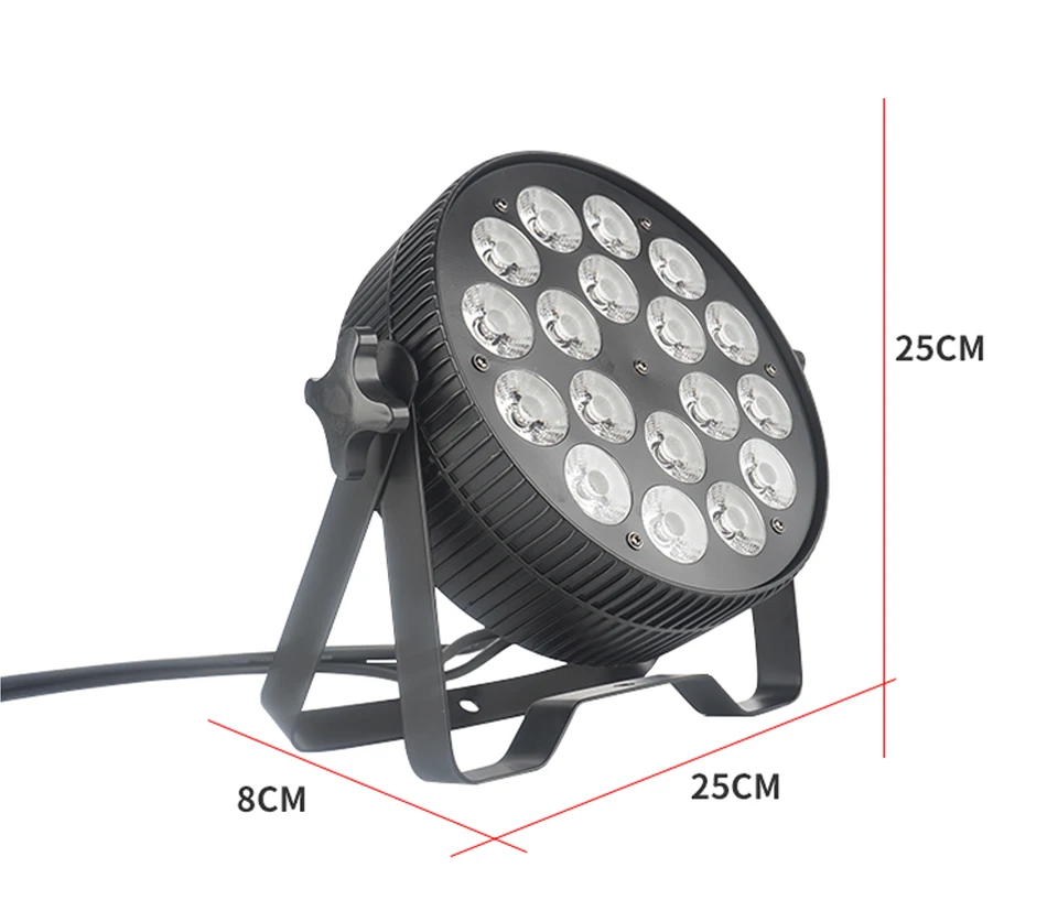 High Power 18Pcs Par Light DMX Full Color Par Light 200W Stage Wash Ambient Ligh