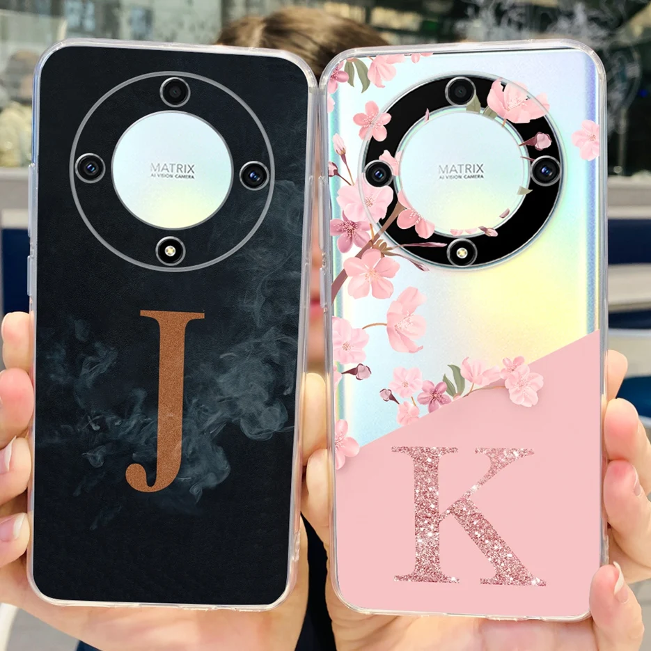 Stylish Silicone Phone Case with Letter Design - Soft Protective Bumper Cover