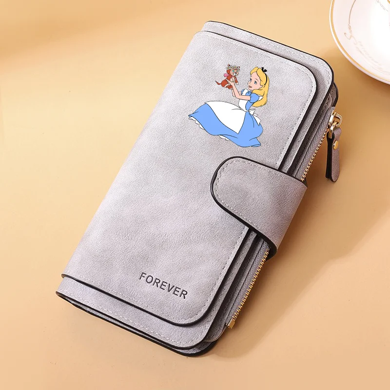 Alice im Wunderland Schnalle Damen-Geldbörsen, langes Leder, Top-Qualität, 15-Kartenhalter, klassische Damen-Geldbörse, Reißverschluss-Geldbörse für Damen – Detail 14