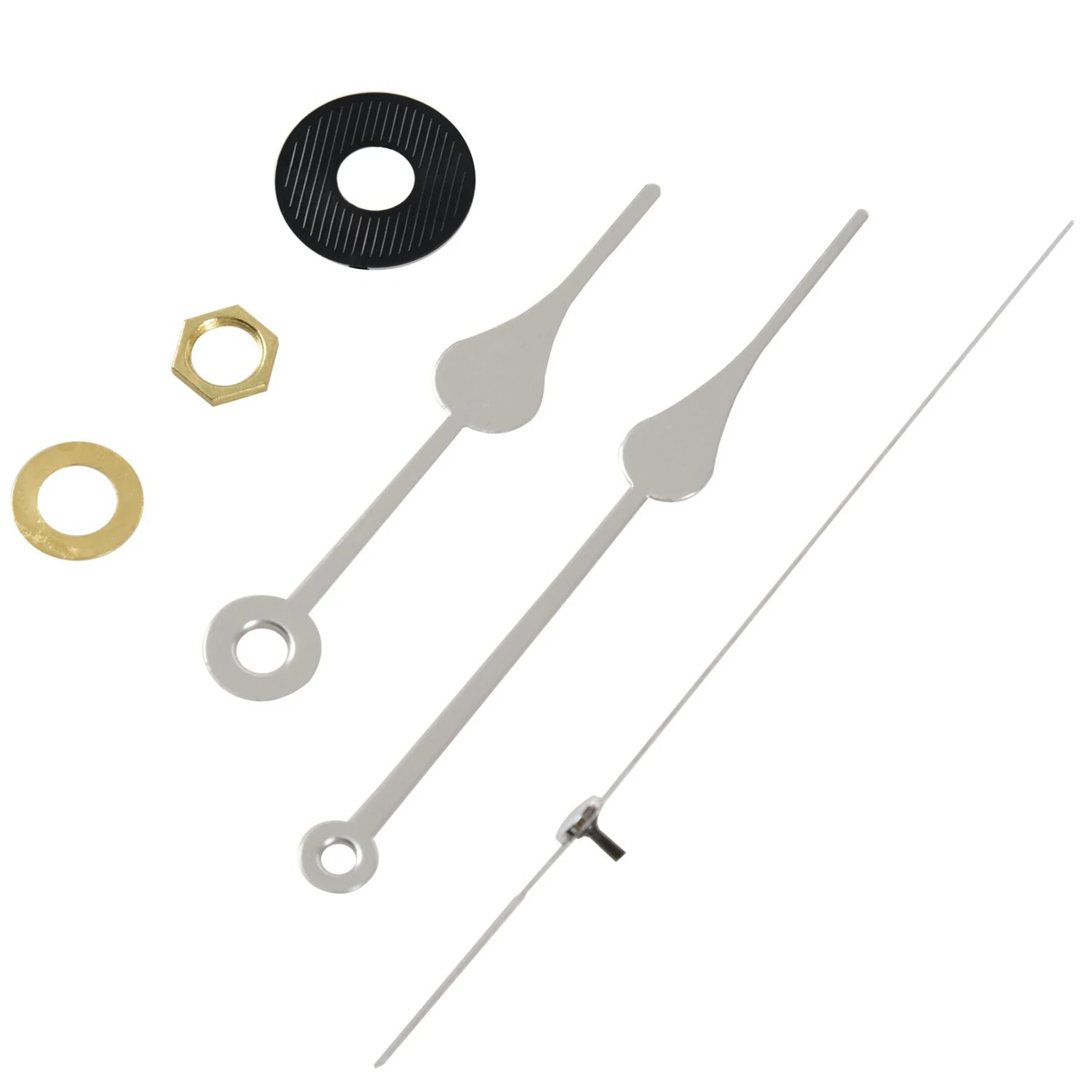 2X Clock Movement Mechanism with Silver Hour Minute Second Hand DIY Tools Kit