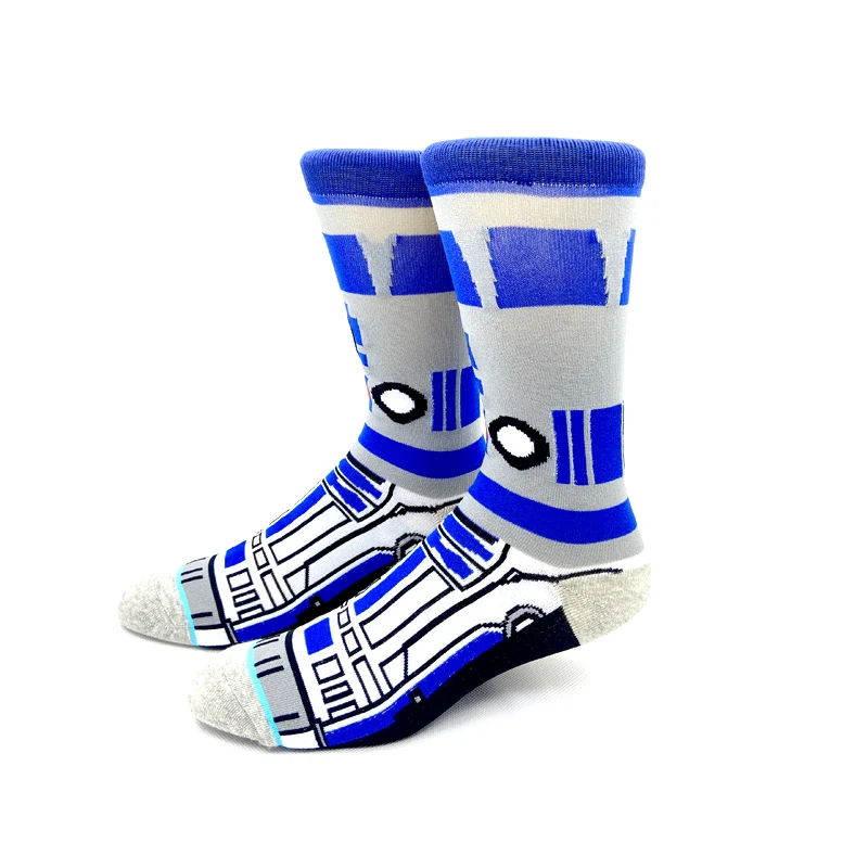 2023 New Autumn Winter Star Wars Movie Men socks Master Yoda R2-D2 Cosplay Socks Wookiee Jedi Knight Novelty Women's Socks 37-45