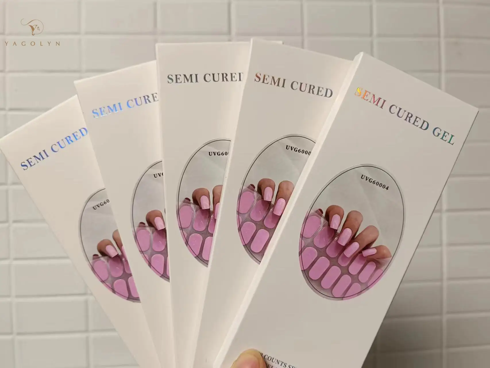 

22Tips UV Semi Cured Gel Nail Stickers Pure Neon Color Strips Waterproof Nail Polish Wraps Adhesive Full Manicure Decor Stickers