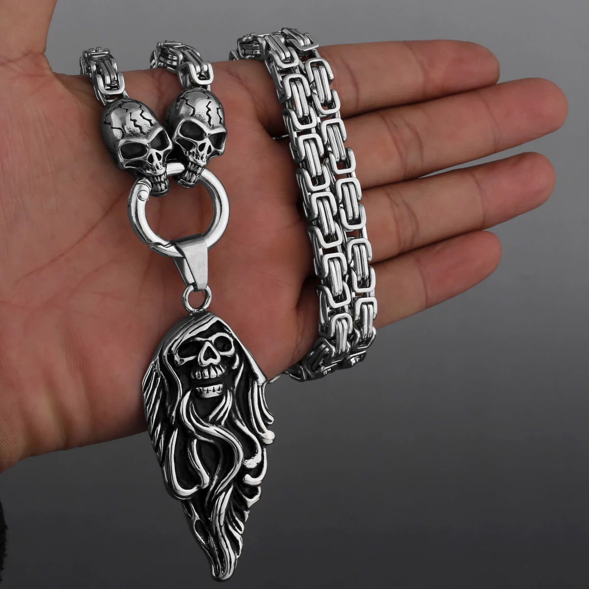 High Quality Witch Skull Pendant Ghost 