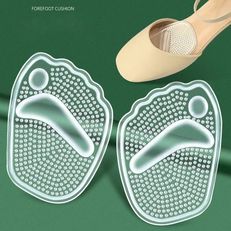 

Silicone Gel Forefoot Pads for Women High Heels Half Insoles Anti-slip GEL Self-adhesive Shoe Pad Foot Pain Care Inserts Cushion