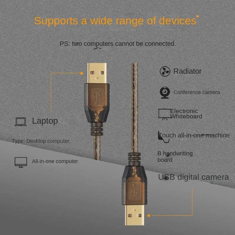 고속 5M 10M 12M 15M 20M 긴 USB 2.0 연장 케이블 USB A 데이터 케이블 프린터 스캐너 (신호 증폭기 포함) 남성-남성