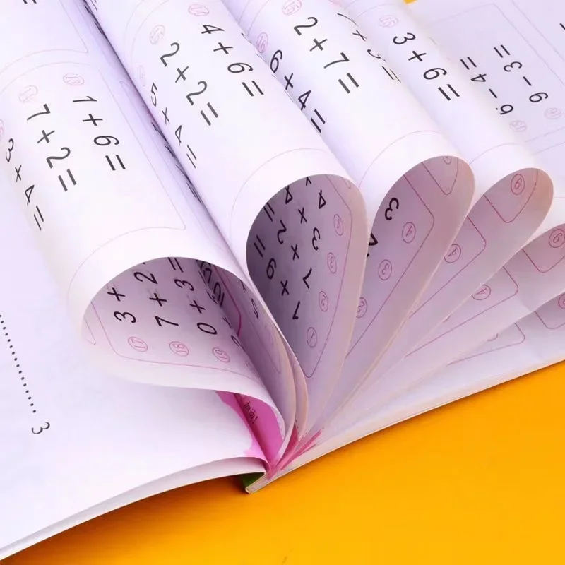 64 Pages Book Children's Addition and Subtraction Learning Math Students Handwriting Preschool Mathematics Exercise Books mathematics exercise book