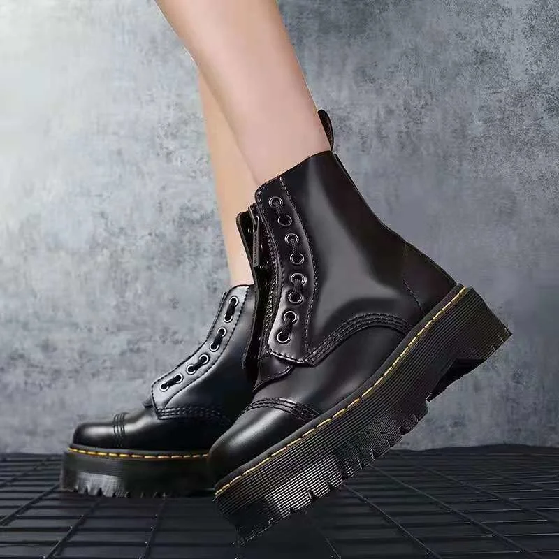 platform doc martens zipper