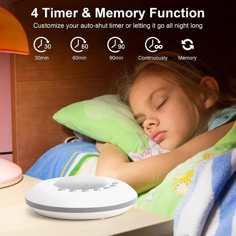 

Small Night Light Sleep Aid Calming Device Sleep Aid Device Baby Appease White Noise Machine USB Cable Ousehold Sleep Monitor