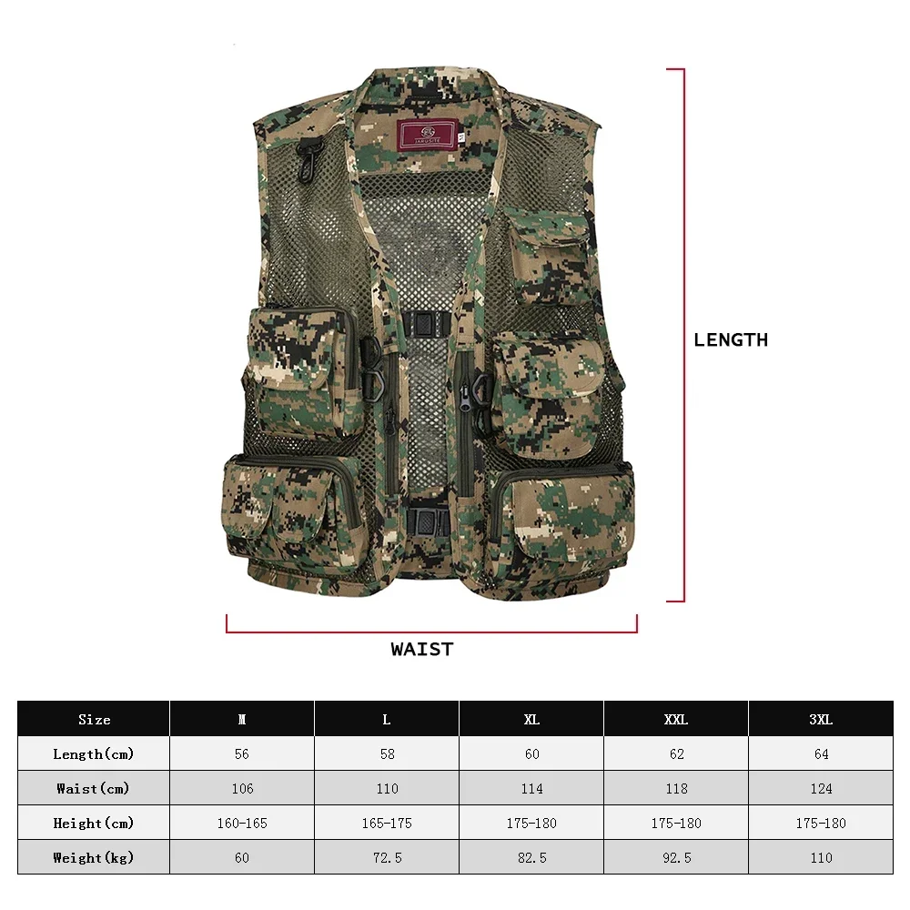 Fishing Photography Vest Summer Multi Pockets Mesh Jackets Waterproof Quick Dry Waistcoat Detachable Outdoor Life Jacket fly fishing vest fishing vest