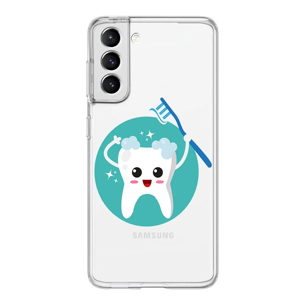 Cute Dentist Teeth Design Soft Clear Phone Case