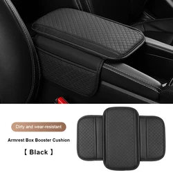 Enhanced Car Armrest Cushion with Storage Pocket - Anti - Scratch Center Console Protector (Black)