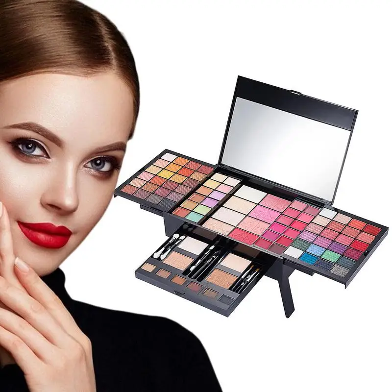 

Makeup Gift Set For Women 90 Colors Full Makeup Pallet Waterproof Eyeshadow High Pigment Eyebrow Powder Facial Blusher