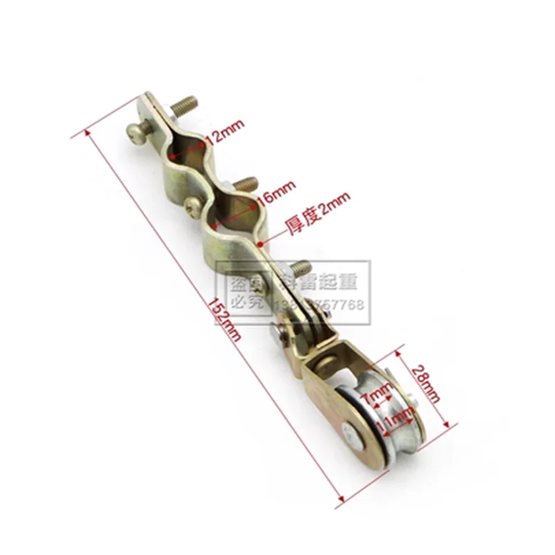 Crane Cables Steel Wire Rope Suspension Long Clamp Thickened Bearing Mini Towing Pulley