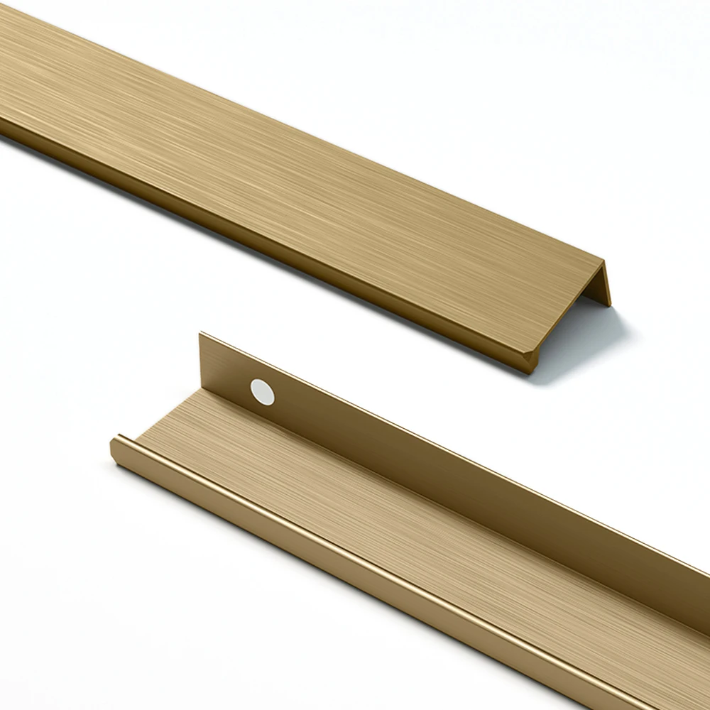 Hidden Handles For Kitchen Cabinets Dresser Drawer and Cupboard Aluminum Alloy Wardrobe Door Handle Furniture Hardware