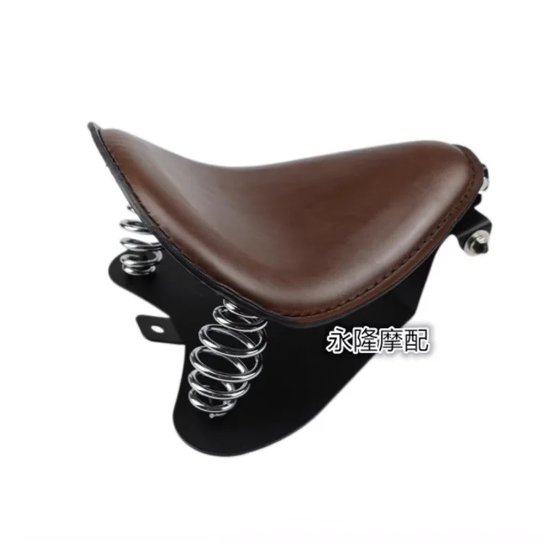 

1 SET Motorcycle Retro Leather Solo Seat+3" Spring Bracket for Harley Prince XL1200 X48 72 883