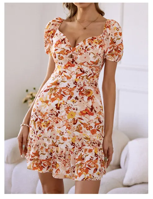 Vestidos Cortos Sexys De Verano Mujer 2022,vestidos Floral Elegantes Para  Mujer,vestidos De Mujer Casual Verano,ropa Mujer Verano 2022,vestido  Espalda Descubierta Playero - Vestidos - AliExpress